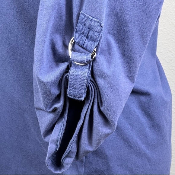 Soft Surroundings Top Size Large Petite Periwinkle Cowl Neck Tab 3/4 Sleeve - Picture 5 of 6